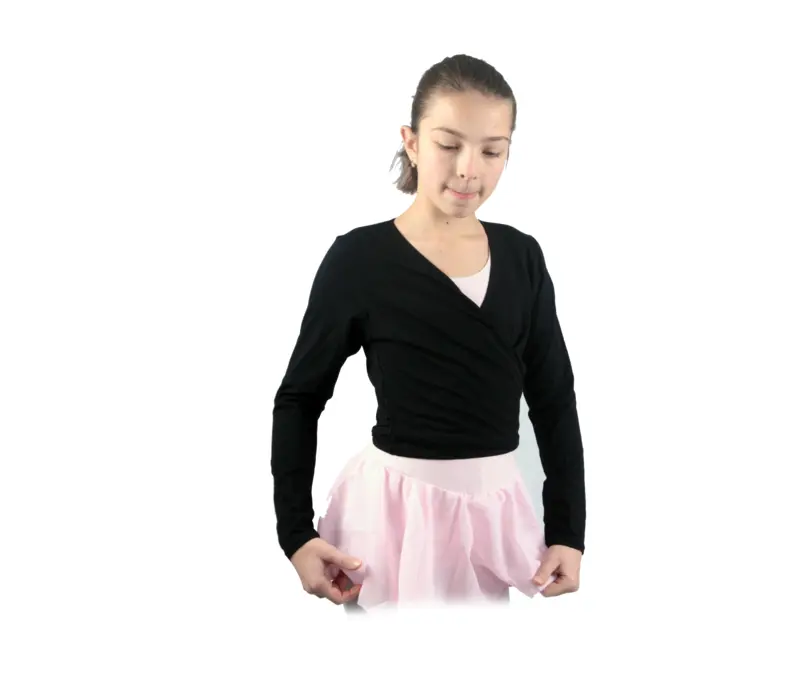Capezio cross over felső, felső lányoknak bemelegítésre - Gránátvörös Capezio