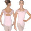 Capezio swiss dot keyhole back, rövidujjú gyerek dressz