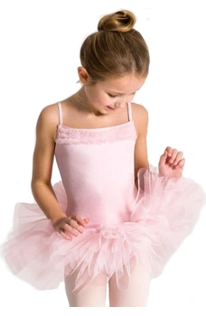 Capezio Ruffle Yoke Spagetti Pántos Gyerek Dressz