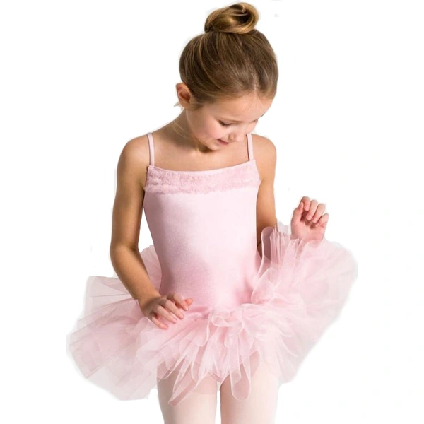 Capezio Ruffle Yoke Spagetti Pántos Gyerek Dressz