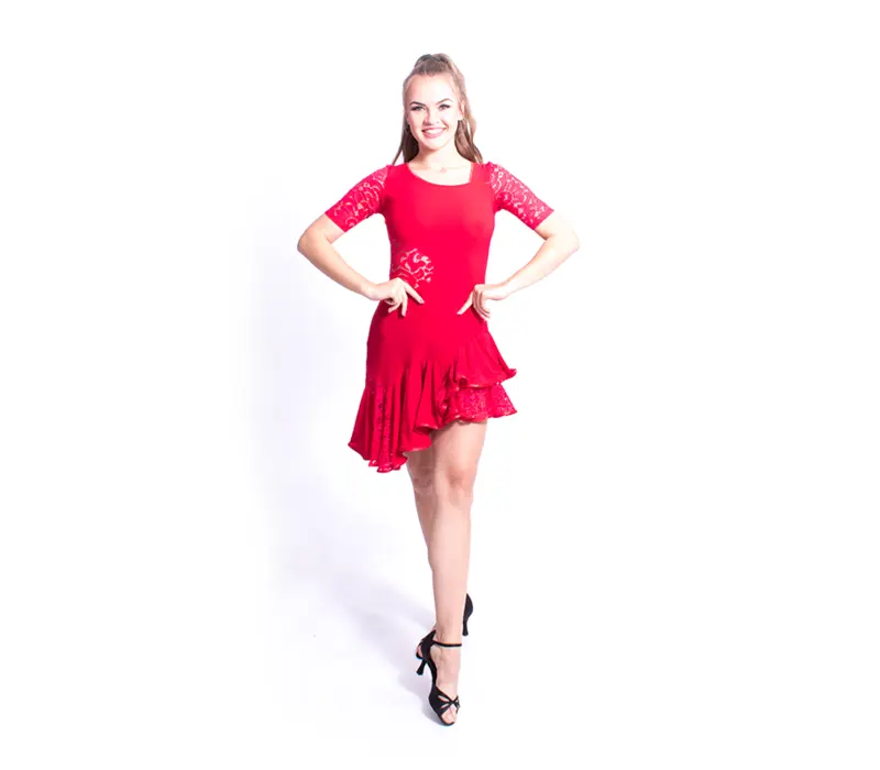 Dámske šaty na latino 216 - Piros