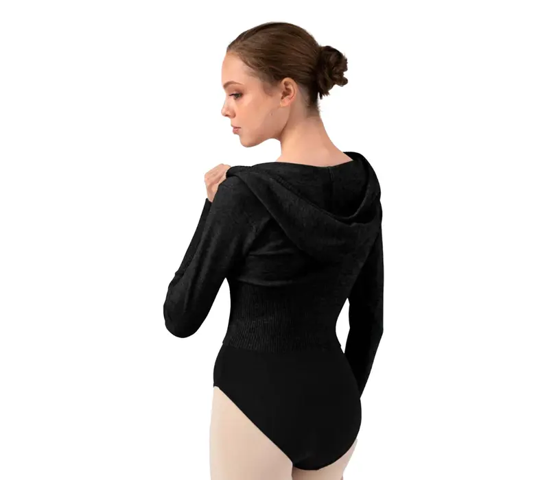 Bloch Cropped Knit Full Zip Hoodie, női kapucnis pulóver - Fekete Bloch Cropped Knit Full Zip Hoodie, női kapucnis pulóver - Fekete
