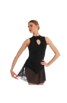 Bloch Hana Floral mesh skirt, női szoknya elasztikus derékkal