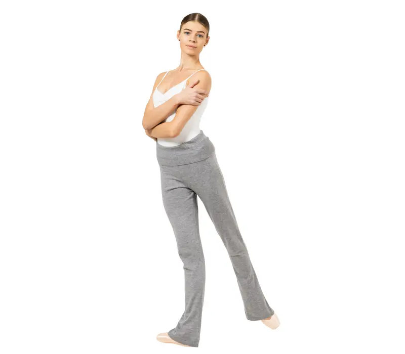 Bloch Flare Pant Rollover, kötött táncnadrág nőknek Bloch Flare Pant Rollover, kötött táncnadrág nőknek - Szürke Bloch