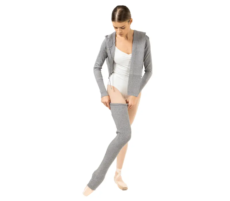 Bloch thigh high legwarmer, hosszú kötött lábszármelegítő - Szürke Bloch