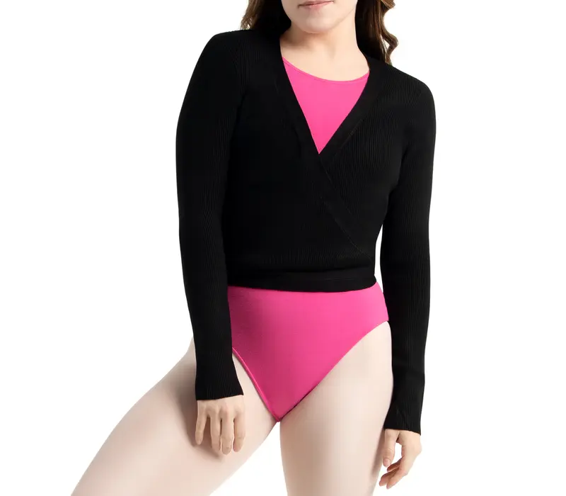 Capezio Knit Wrap Sweater, női kardigán - Fekete
