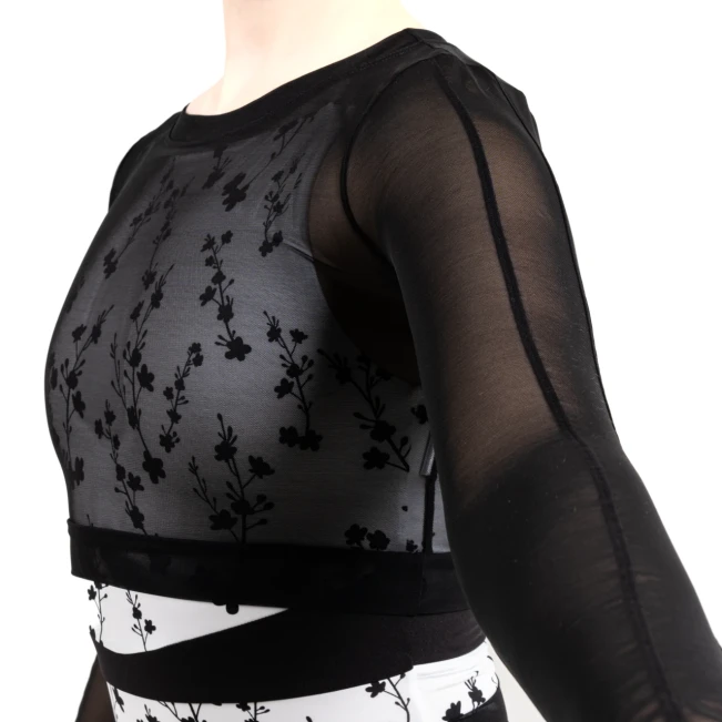 Capezio C'est La Vie Joyeux mesh cover up női top Capezio C'est La Vie Joyeux mesh cover up női top - Fekete