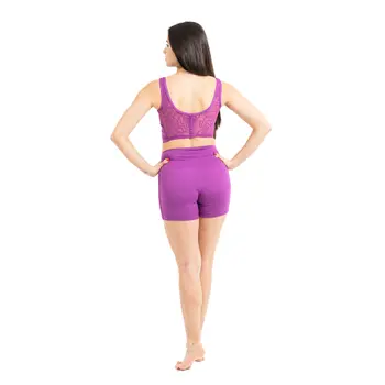 Capezio Bella Notte Vita Side Panel Short, női rövidnadrág - Jácint ibolya