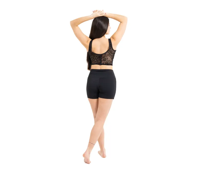 Capezio Bella Notte Dolce Tank, női top - Fekete