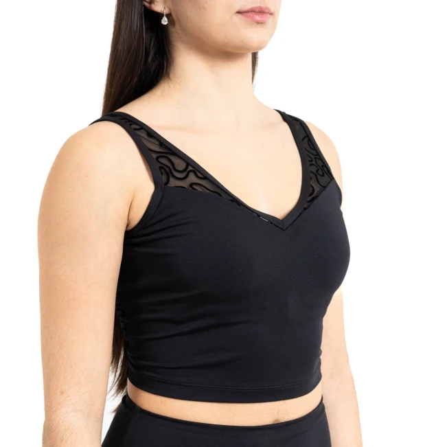 Capezio Bella Notte Dolce Tank, női top - Fekete