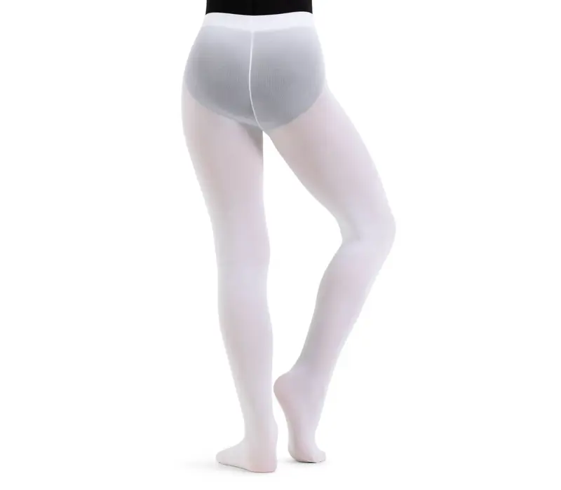 Capezio ultra soft Footed Tight, lány harisnya teljes talprésszel - Fehér
