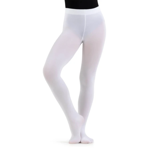 Capezio ultra soft Footed Tight, lány harisnya teljes talprésszel - Fehér