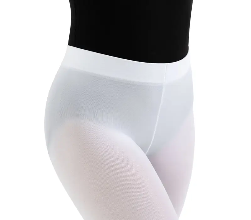 Capezio ultra soft Footed Tight, lány harisnya teljes talprésszel - Fehér