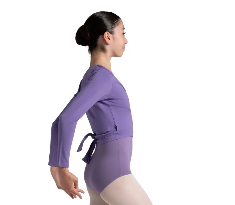 Capezio cross over felső, felső lányoknak bemelegítésre - Sötét levendulalila Capezio