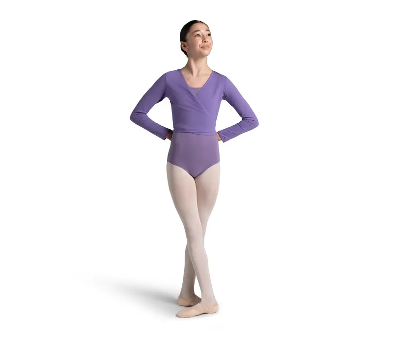 Capezio cross over felső, felső lányoknak bemelegítésre - Sötét levendulalila Capezio