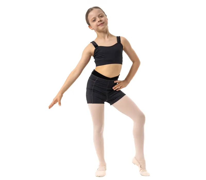 Capezio Catherine Top, lányos crop top - Fekete