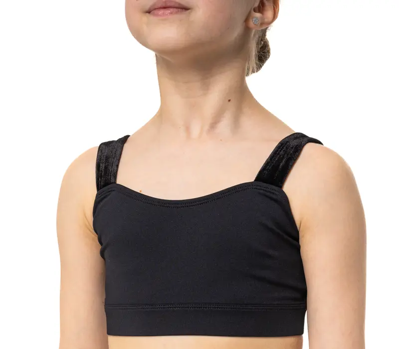 Capezio Catherine Top, lányos crop top - Fekete