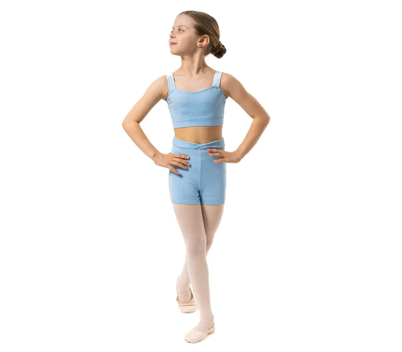Capezio Catherine Top, lányos crop top - Világoskék Capezio