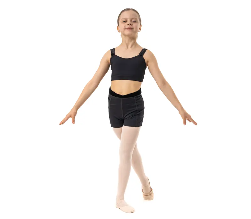 Capezio Catherine Top, lányos crop top - Fekete