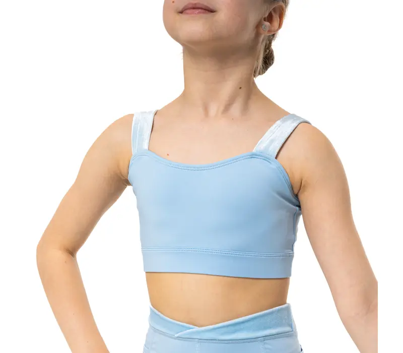 Capezio Catherine Top, lányos crop top - Világoskék Capezio