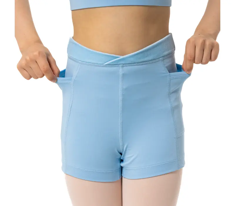 Capezio Charlotte short, rövidnadrág lányoknak - Világoskék Capezio