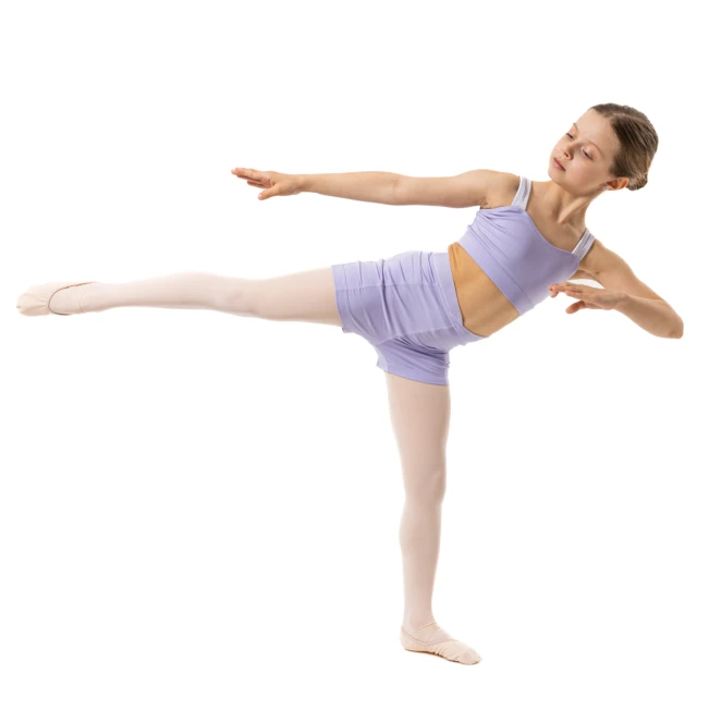 Capezio Charlotte short, rövidnadrág lányoknak - Levendulalila