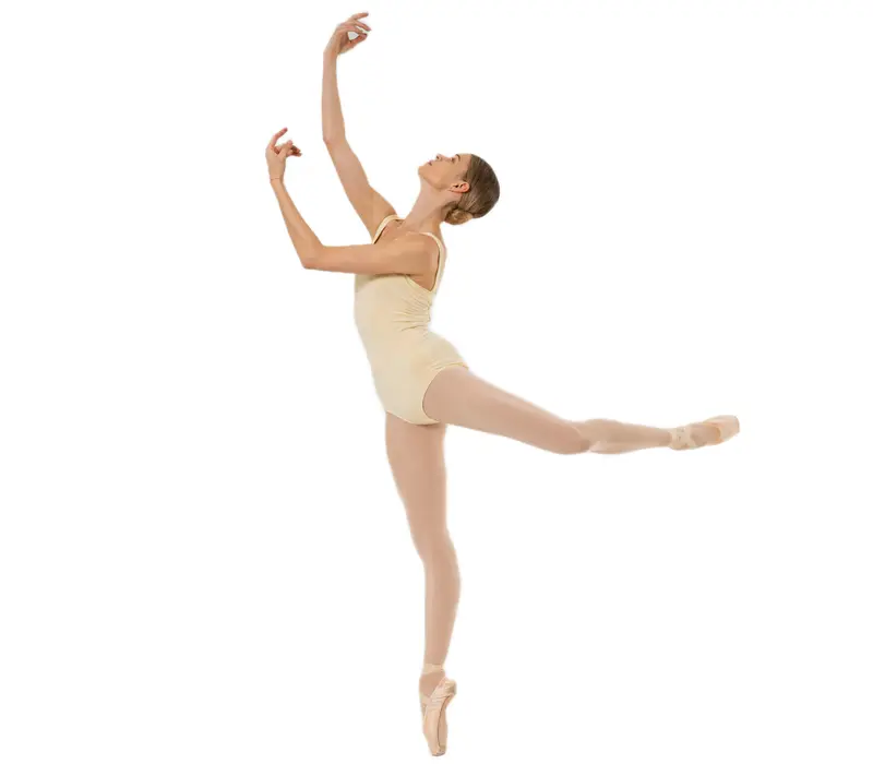 Capezio Dreamy Leotard, női vastag pántos dressz - Világossárga - Butter Capezio