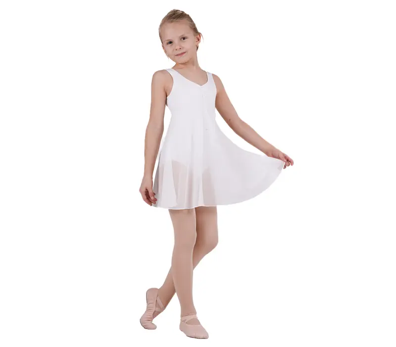 Capezio Empire ruha, gyerek balett ruha - Fehér