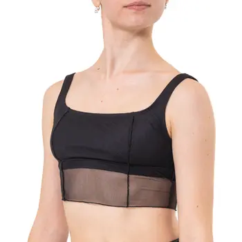 Capezio Goddes Sculpt Bra, felső vastag pántokkal - Fekete