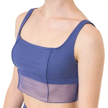 Capezio Goddes Sculpt Bra, felső vastag pántokkal - Kék - storm blue
