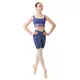 Capezio Goddes Sculpt Bra, felső vastag pántokkal - Kék - storm blue