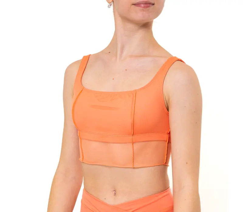 Capezio Goddes Sculpt Bra, felső vastag pántokkal - Sárgabarack Apricot Capezio