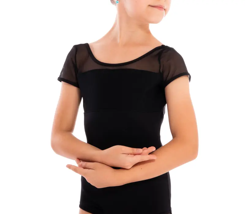 Capezio Galaxy, rövid ujjú gyerek dressz - Fekete