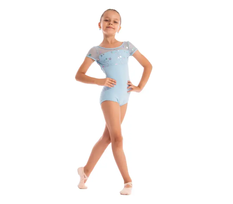 Capezio Galaxy, rövid ujjú gyerek dressz - Világoskék Capezio
