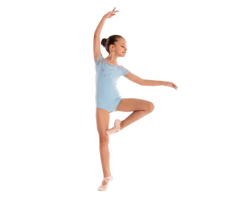 Capezio Galaxy, rövid ujjú gyerek dressz - Világoskék Capezio