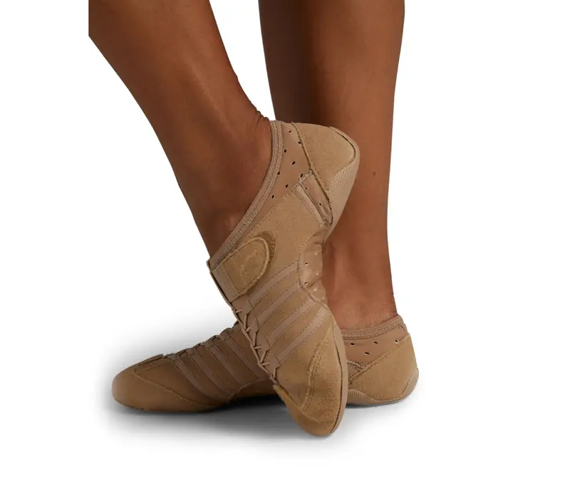 Capezio Jag PP15A, gyerek jazz cipő - Karamellbarna Capezio