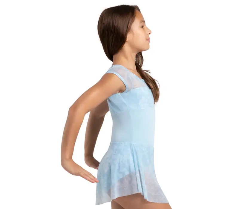Capezio Opal, lány baletdressz szoknyával - Világoskék Capezio
