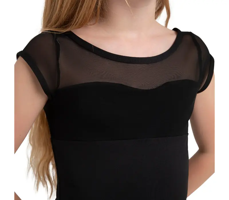 Capezio Opal, lány baletdressz szoknyával - Fekete