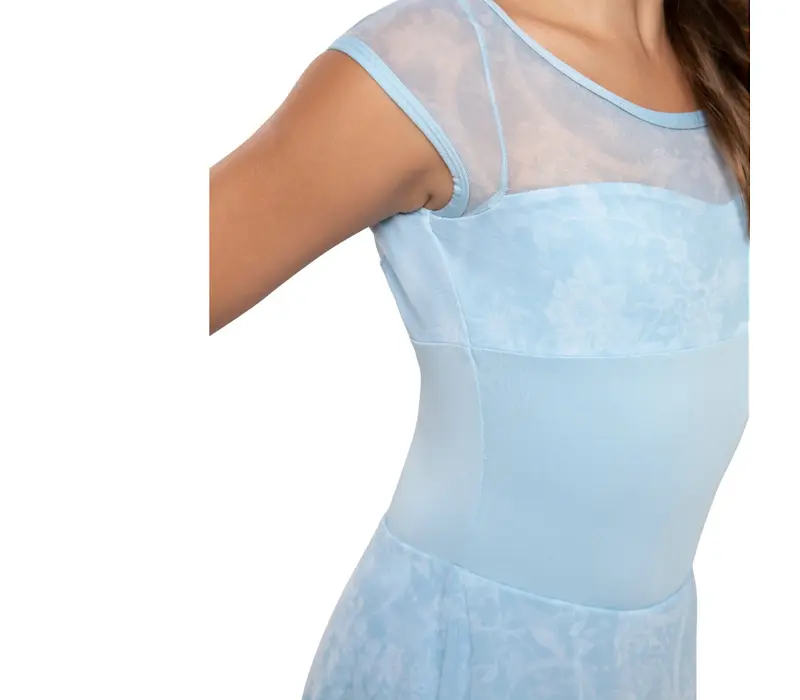 Capezio Opal, lány baletdressz szoknyával - Világoskék Capezio