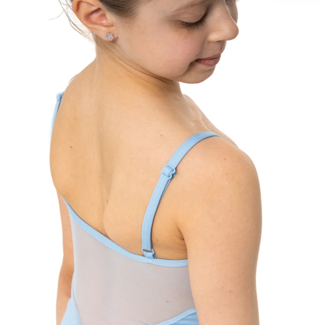 Capezio Lake leotard, dressz vékony pánttal - Világoskék Capezio