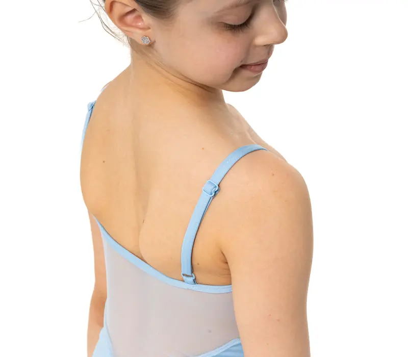 Capezio Lake leotard, dressz vékony pánttal - Világoskék Capezio