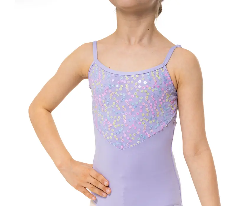 Capezio Lake leotard, dressz vékony pánttal - Levendulalila