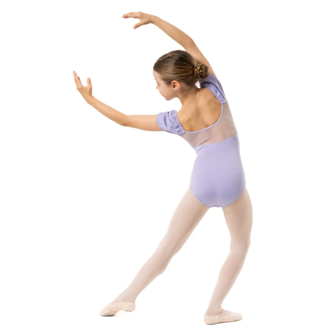Capezio Lotus leotard, rövid ujjú dressz lányoknak Capezio Lotus leotard, rövid ujjú dressz lányoknak - Levendulalila