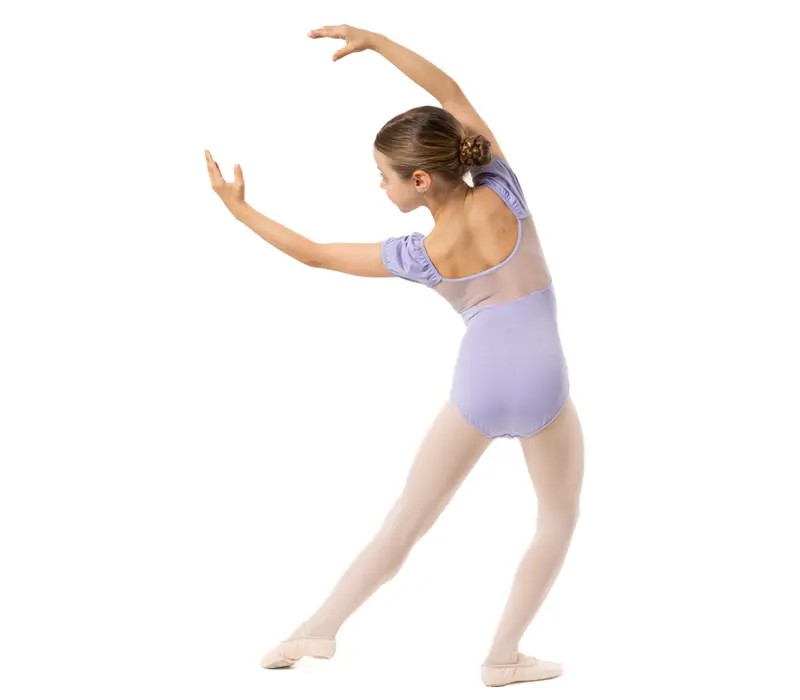Capezio Lotus leotard, rövid ujjú dressz lányoknak - Levendulalila
