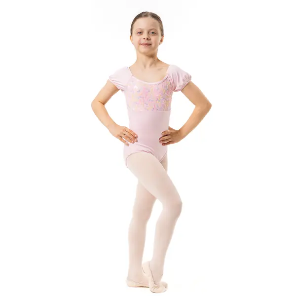Capezio Lotus leotard, rövid ujjú dressz lányoknak