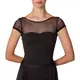 Capezio Meryl Mesh Yoke Short Sleeve, rövid ujjú, balett dressz