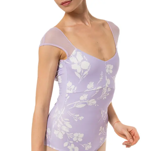 Capezio Moonsruck Cap Sleeve Leotard, női rövid hálós ujjú dressz