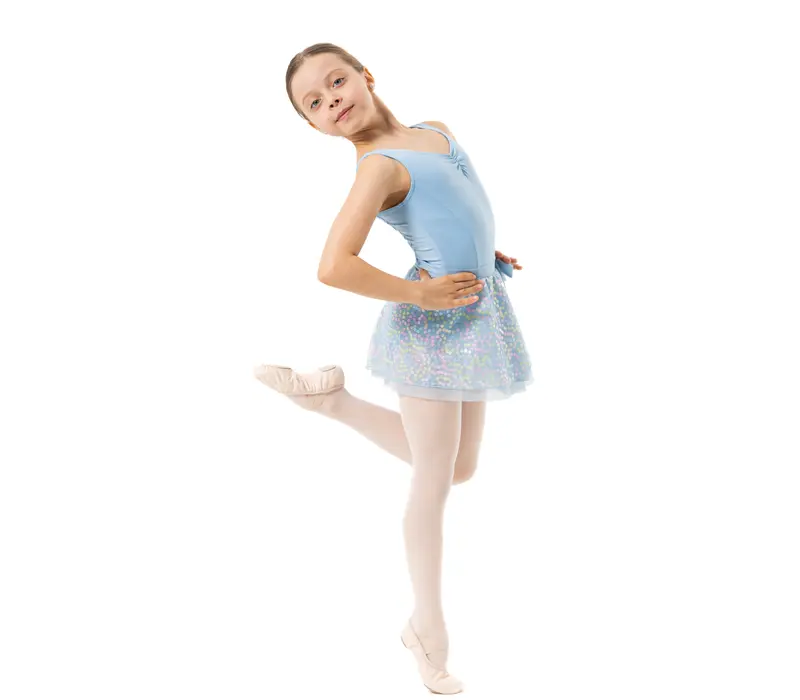 Capezio Pixie dress, dressz szoknyával lányoknak - Világoskék Capezio