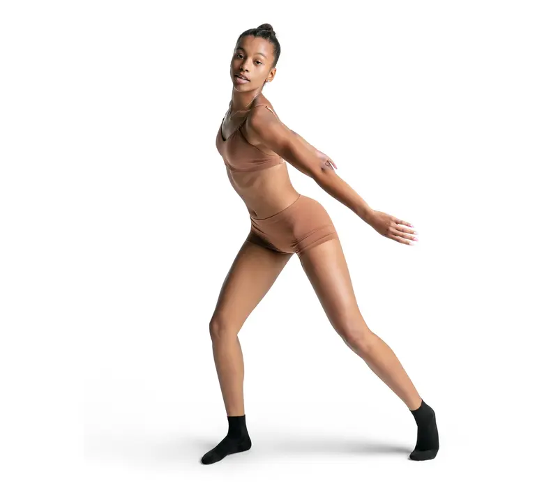 Capezio Seamless Short, női varrás nélküli rövidnadrág  - Mokkabarna Capezio