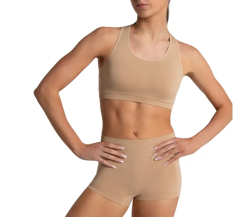 Capezio Seamless Short, női varrás nélküli rövidnadrág  - Testszín Capezio